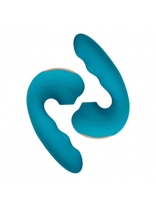 Голубой вибратор Tara с вакуумной стимуляцией и функцией постукивания - BeYourLover