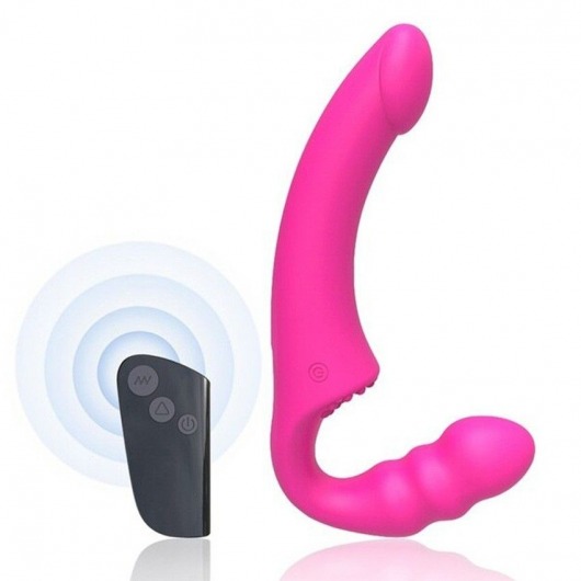 Розовый безремневой страпон Straples Strap-On Dildo - Erokay - купить с доставкой в Ачинске