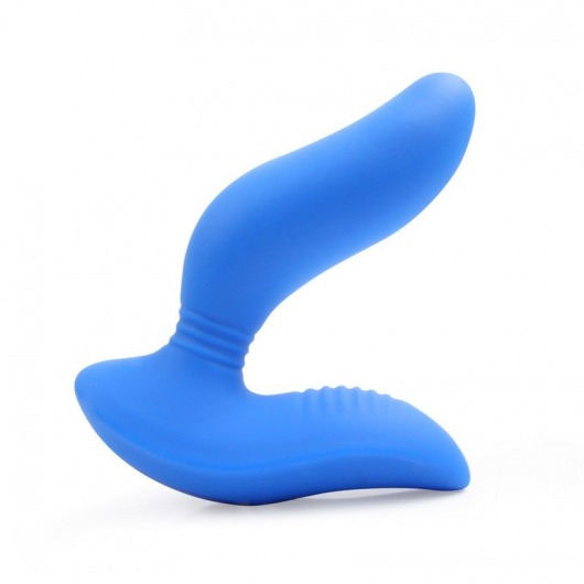 Синий вибромассажер простаты 3,5’’ Curve P-spot Massager - 12 см. - Erokay - в Ачинске купить с доставкой