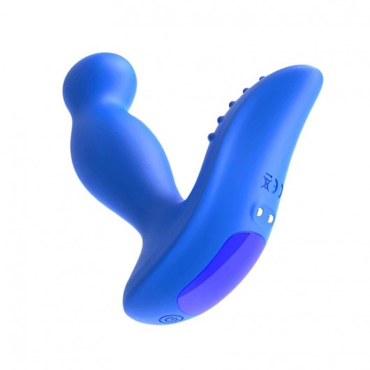 Синий вибромассажер простаты 3,5’’ Remote Control P-spot Massager - 12,5 см. - Erokay - в Ачинске купить с доставкой