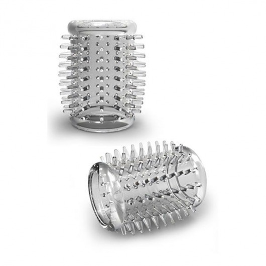 Прозрачная насадка с шипами STAY HARD COCK SLEEVE 01 CLEAR - Blush Novelties - в Ачинске купить с доставкой