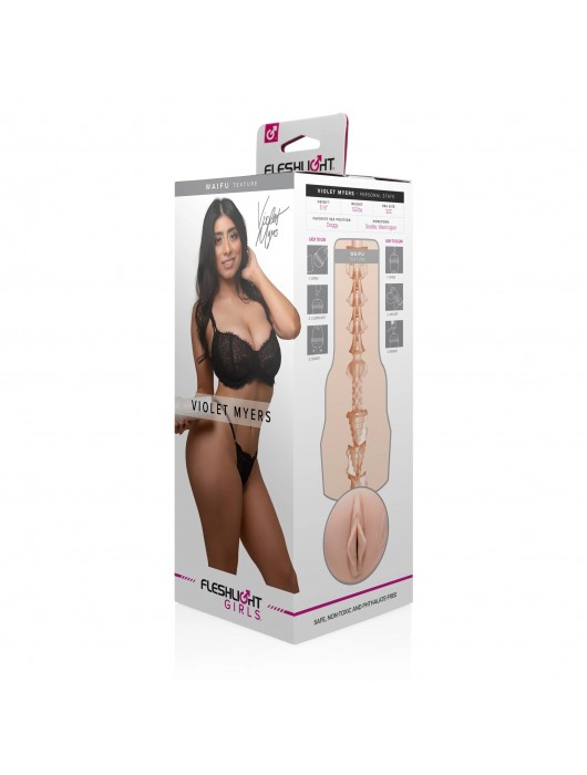 Мастурбатор-вагина Fleshlight Girls - Violet Myers Waifu - Fleshlight - в Ачинске купить с доставкой
