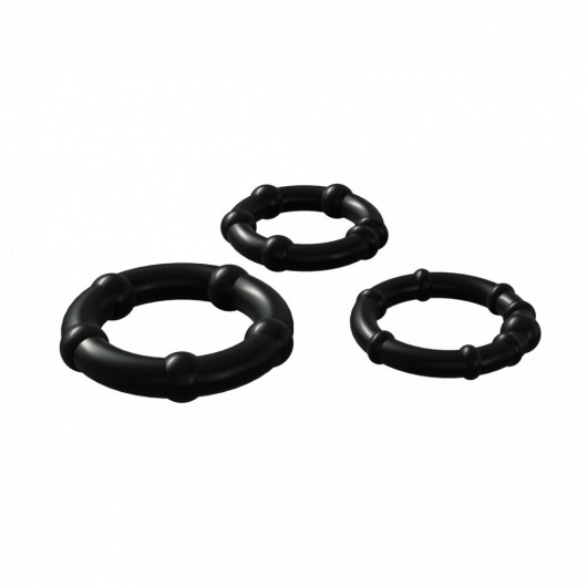 Набор из 3 черных эрекционных колец Babooom Ring Set - Adrien Lastic - в Ачинске купить с доставкой