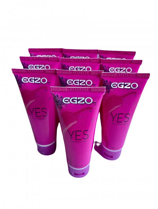 Набор из 10 согревающих лубрикантов на водной основе Egzo Yes (по 50 мл.) - EGZO - купить с доставкой в Ачинске