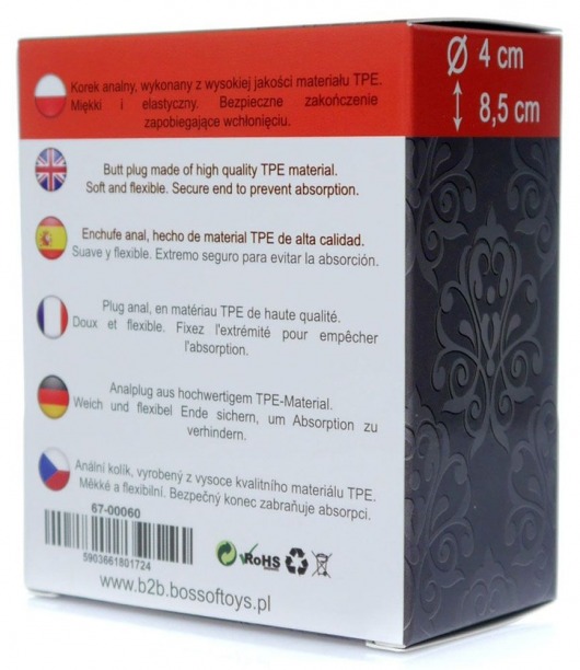 Черная анальная втулка Bubble - 8,5 см. - Boys of Toys