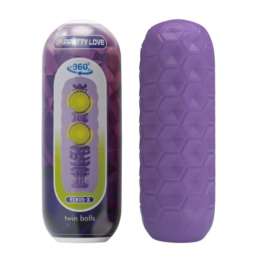 Фиолетовый мастурбатор Venus-X Twin balls - Baile - в Ачинске купить с доставкой