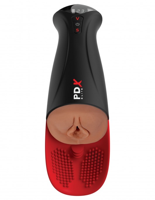 Мастурбатор-вагина в колбе с вибрацией Fuck-O-Matic Pro XL - Pipedream - в Ачинске купить с доставкой