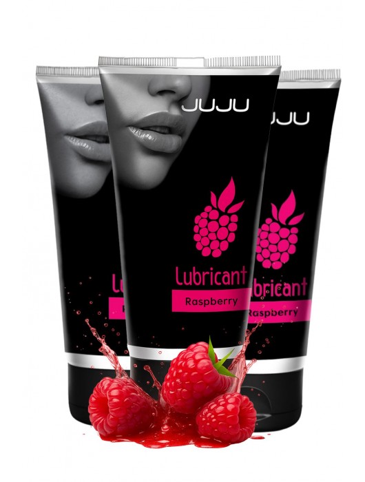 Набор из 3 съедобных лубрикантов JUJU со вкусом малины - JuJu - купить с доставкой в Ачинске