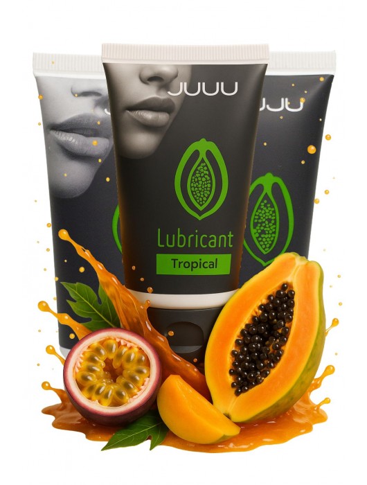 Набор из 3 съедобных лубрикантов JUJU со вкусом тропических фруктов - JuJu - купить с доставкой в Ачинске