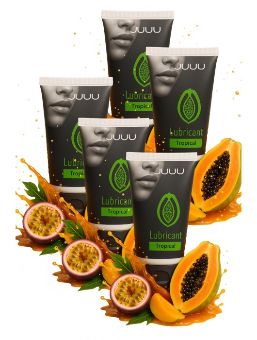 Набор из 5 съедобных лубрикантов JUJU со вкусом тропических фруктов - JuJu - купить с доставкой в Ачинске