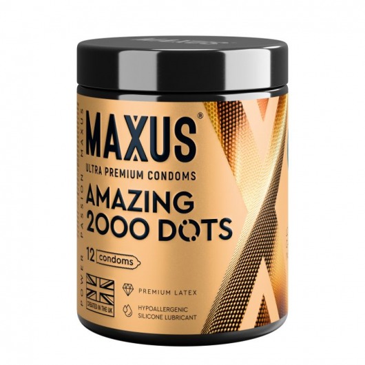 Точечные презервативы MAXUS 2000 Amazing Dots с железным кейсом - 12 шт. - Maxus - купить с доставкой в Ачинске