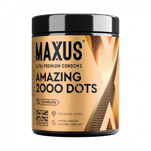 Точечные презервативы MAXUS 2000 Amazing Dots с железным кейсом - 15 шт. - Maxus - купить с доставкой в Ачинске