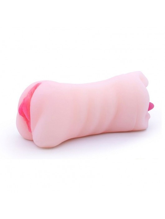 Телесный двусторонний мастурбатор - вагина и ротик - Boys of Toys - в Ачинске купить с доставкой