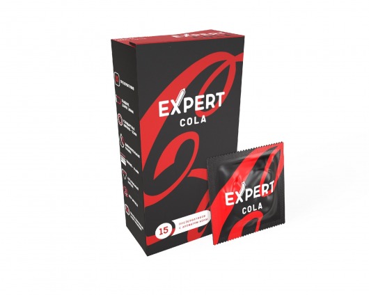 Презервативы с ароматом колы Expert Cola - 15 шт. - Expert - купить с доставкой в Ачинске