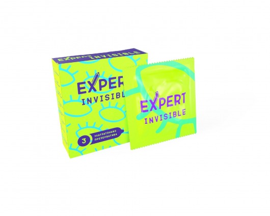 Ультратонкие презервативы Expert Invisible - 3 шт. - Expert - купить с доставкой в Ачинске