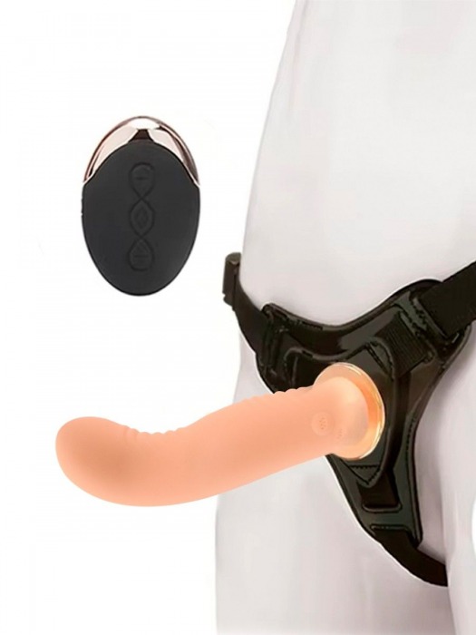 Женский вибрострапон со съемной насадкой и пультом ДУ - Erokay - купить с доставкой в Ачинске