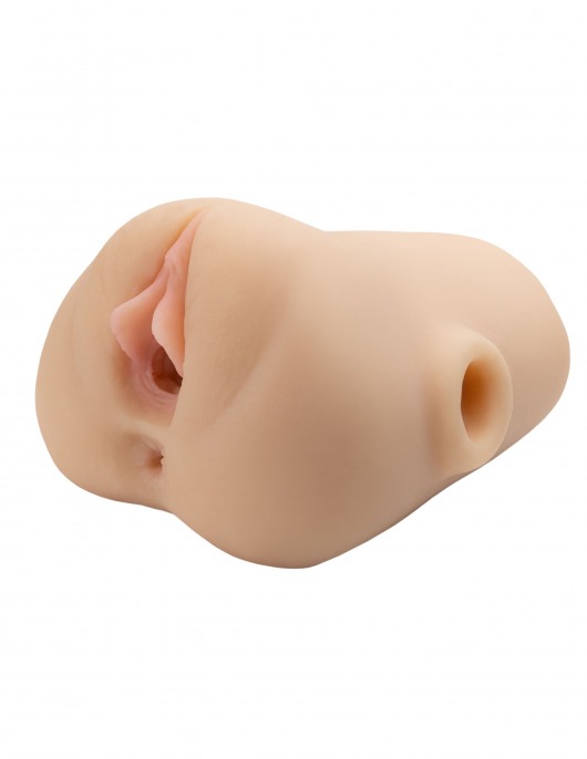 Телесный мастурбатор с вибрацией Double Pounder Vibrating Squeeze Stroker - Pipedream - в Ачинске купить с доставкой