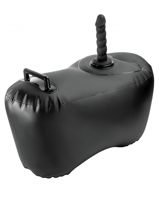 Черное надувное кресло с платформой для фиксации дилдо Body Dock Inflatable Love Seat - Pipedream - купить с доставкой в Ачинске