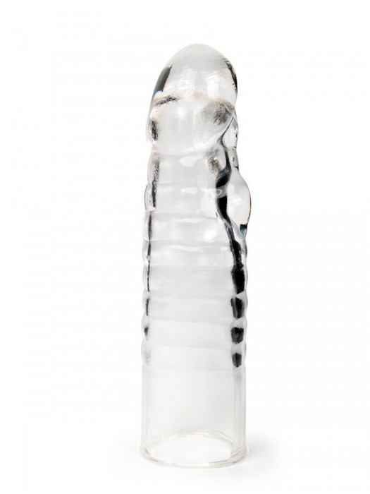 Прозрачная закрытая насадка на член - 15 см. - Sex Expert - в Ачинске купить с доставкой