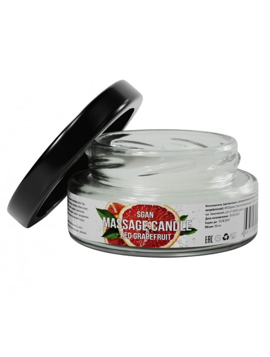 Массажная свеча «Красный грейпфрут» - 50 мл. - SGAN - купить с доставкой в Ачинске