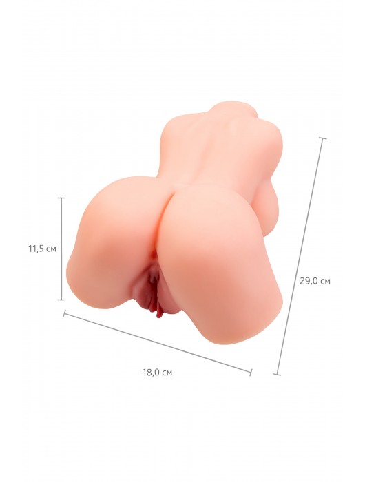 Реалистичный мастурбатор в форме женского тела с 2 любовными входами - No Name - в Ачинске купить с доставкой