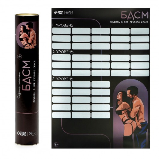 Плакат для двоих со скретч-слоем «БДСМ» - Сима-Ленд - купить с доставкой в Ачинске