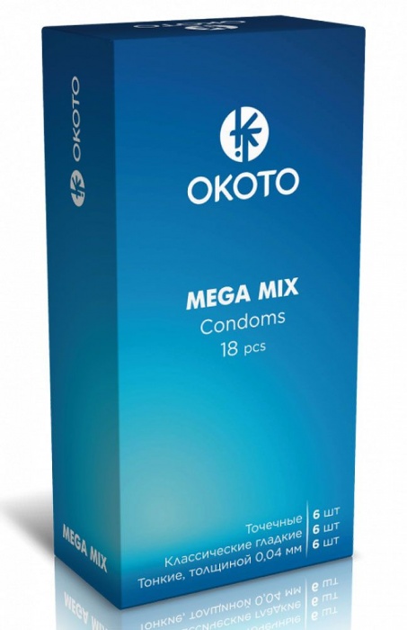 Презервативы OKOTO Mega Mix - 18 шт. - Sitabella - купить с доставкой в Ачинске