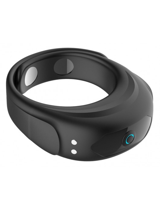 Черное эрекционное виброкольцо на ремешках - Boys of Toys - в Ачинске купить с доставкой