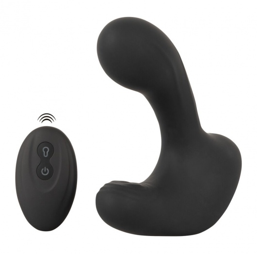 Черная анальная вибропробка с функцией расширения RC Butt Plug with 3 functions - Orion - в Ачинске купить с доставкой