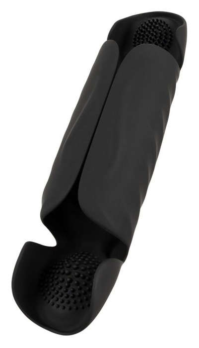 Черный вибромастурбатор с трехточечной стимуляцией Penis Trainer with 3 Point Stimulation - Orion - в Ачинске купить с доставкой