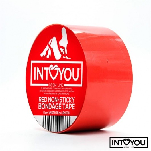 Красный скотч для фиксации Non-Sticky Bondage Tape - 15 м. - Intoyou - купить с доставкой в Ачинске