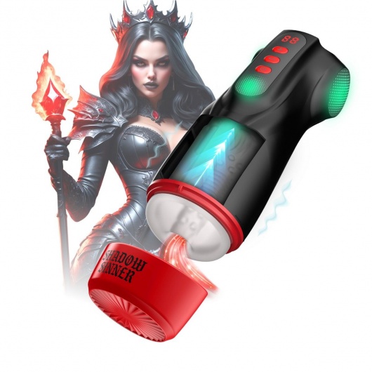 Интерактивный мастурбатор Raven с вакуумом, вибрацией и подсветкой - Shots Media BV - в Ачинске купить с доставкой