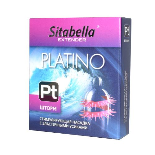 Стимулирующая насадка со спиралью из усиков Platino  Шторм - Sitabella - купить с доставкой в Ачинске