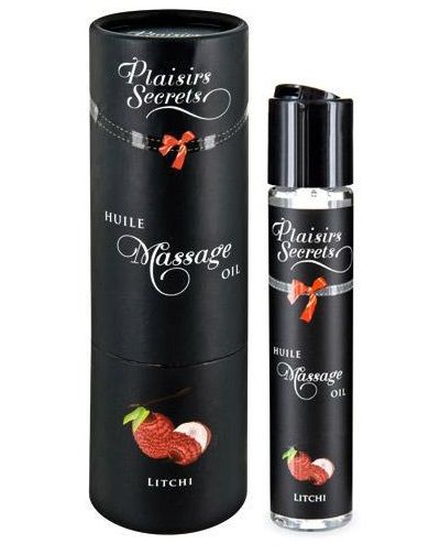 Массажное масло с ароматом личи Huile de Massage Gourmande Litchi - 59 мл. - Plaisir Secret - купить с доставкой в Ачинске