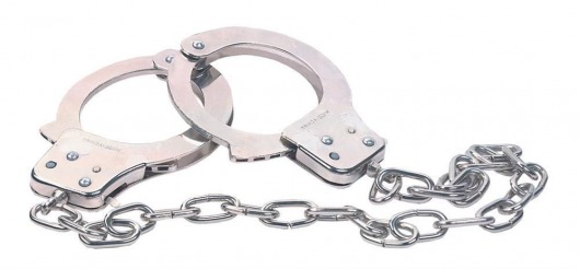 Наручники из металла с длинной цепочкой CHROME HANDCUFFS METAL HANDCUFFS W. KEY - NMC - купить с доставкой в Ачинске