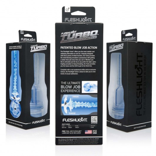 Мастурбатор Fleshlight Turbo - Trust Blue Ice - Fleshlight - в Ачинске купить с доставкой