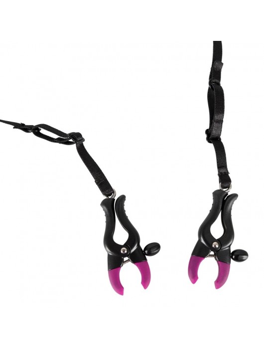 Трусики с зажимами для половых губ и бусинками для массажа промежности - Orion - купить с доставкой в Ачинске