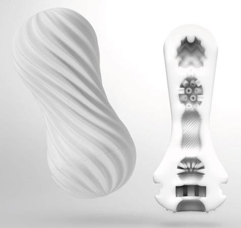 Мастурбатор FLEX Silky White с мягким рельефом - Tenga - в Ачинске купить с доставкой
