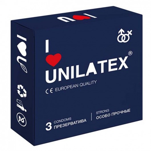 Ультрапрочные презервативы Unilatex Extra Strong - 3 шт. - Unilatex - купить с доставкой в Ачинске