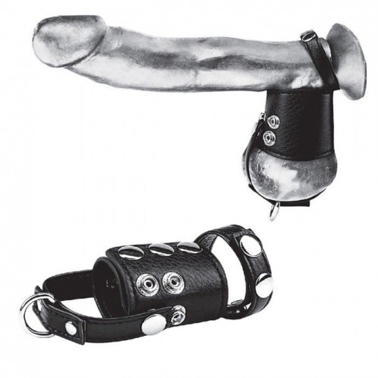 Кольцо на член и мошонку Cock Ring With 2  Ball Stretcher And Optional Weight Ring - BlueLine - в Ачинске купить с доставкой