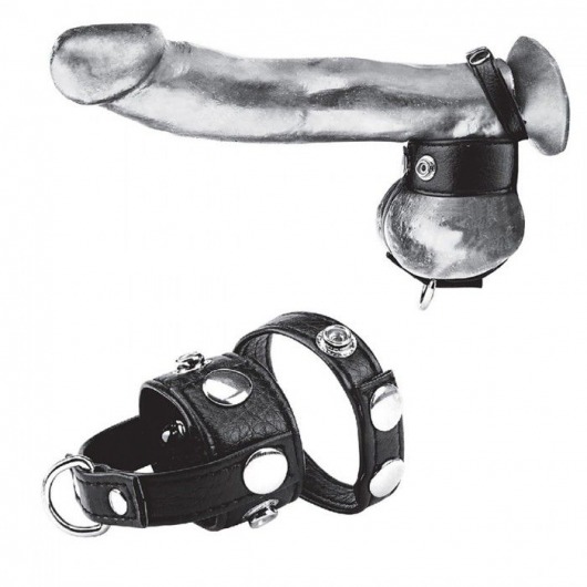 Утяжка для мошонки и пениса Cock Ring With 1  Ball Stretcher And Optional Weight Ring - BlueLine - купить с доставкой в Ачинске