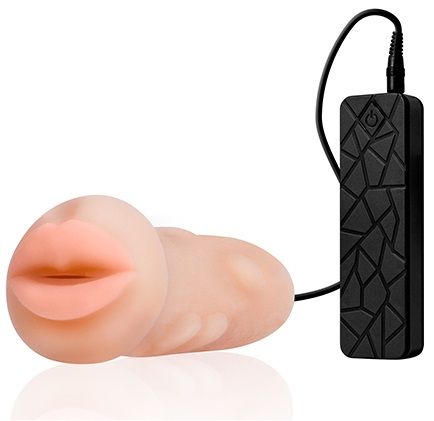 Мастурбатор-ротик с вибрацией REALSTUFF VIBRATING MASTURBATOR MOUTH - Dream Toys - в Ачинске купить с доставкой