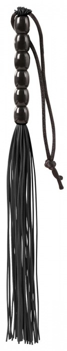 Чёрная мини-плеть из резины Rubber Mini Whip - 22 см. - Blush Novelties - купить с доставкой в Ачинске