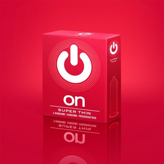 Супертонкие презервативы ON) Super Thin - 3 шт. - ON) - купить с доставкой в Ачинске