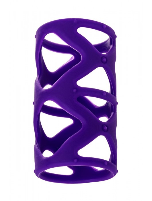 Фиолетовая насадка-сетка на пенис - 7,5 см. - A-toys - в Ачинске купить с доставкой