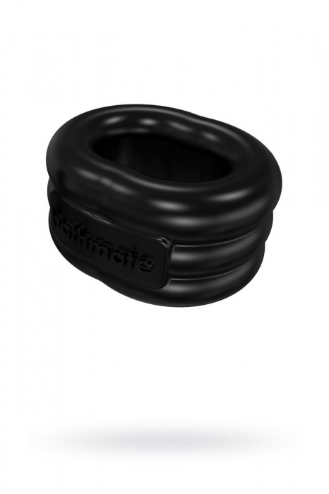 Чёрное эрекционное виброкольцо Stretch - Bathmate - в Ачинске купить с доставкой