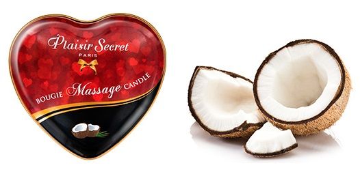 Массажная свеча с ароматом кокоса Bougie Massage Candle - 35 мл. - Plaisir Secret - купить с доставкой в Ачинске