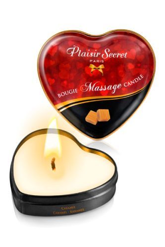 Массажная свеча с ароматом карамели Bougie Massage Candle - 35 мл. - Plaisir Secret - купить с доставкой в Ачинске