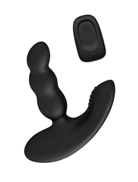 Черный силиконовый стимулятор простаты Levett Nitoc с пультом ДУ - Levett - в Ачинске купить с доставкой