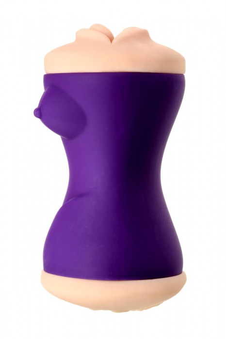 Двухсторонний мастурбатор JOS YARA в фиолетовой колбе - JOS - в Ачинске купить с доставкой